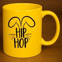 Hip Hop Bunny Funny Easter 11oz C Handle Ceramic Mug
