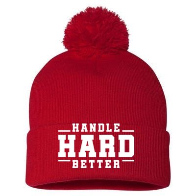 Handle Hard Better Pom Pom 12in Knit Beanie