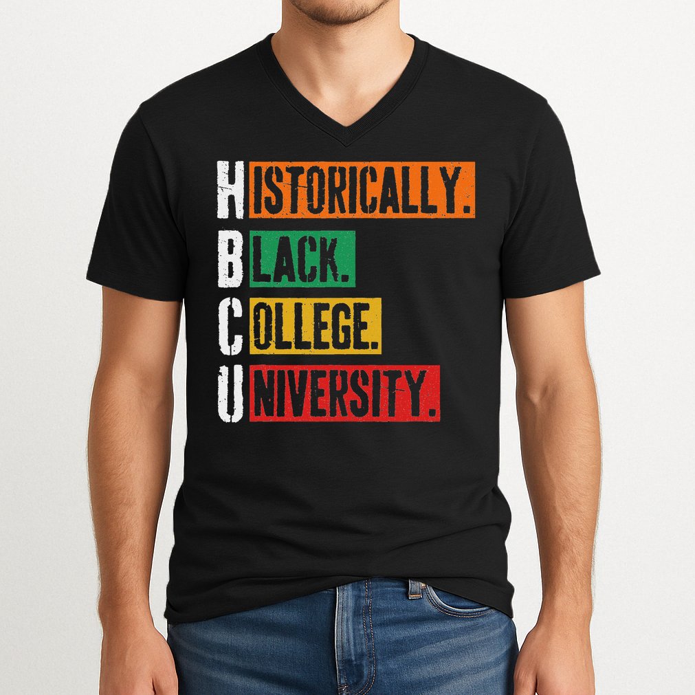 Hbcu Historically Black College University Black History V-Neck T-Shirt