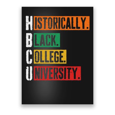 Hbcu Historically Black College University Black History Poster