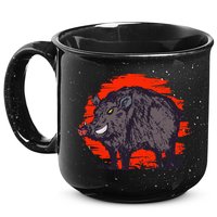 Hog Hunting Boar Wild Hog 15oz Campfire Ceramic Mug