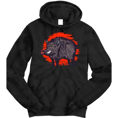 Hog Hunting Boar Wild Hog Tie Dye Hoodie
