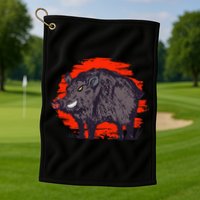Hog Hunting Boar Wild Hog Golf Towel