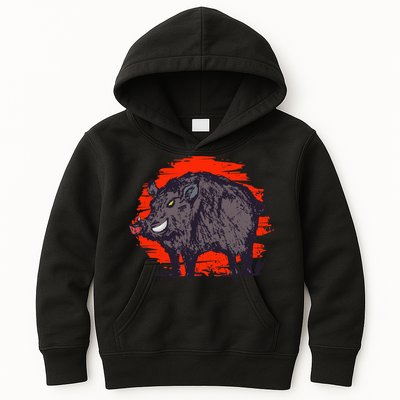 Hog Hunting Boar Wild Hog Kids Hoodie