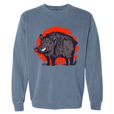 Hog Hunting Boar Wild Hog Garment-Dyed Sweatshirt