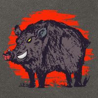 Hog Hunting Boar Wild Hog Cotton Canvas Backpack