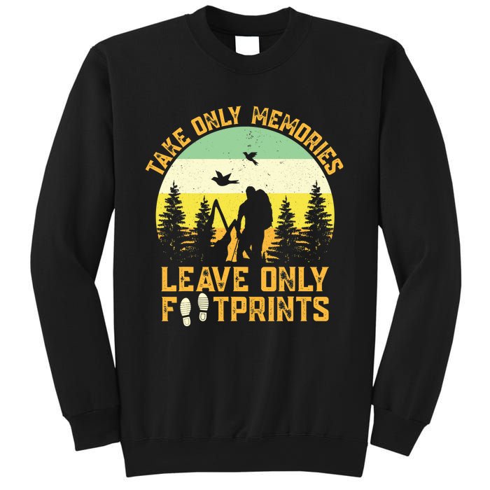 Hiking Hike Backpacking Nature Leave Only Footprints Sweatshirt