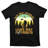 Hiking Hike Backpacking Nature Leave Only Footprints T-Shirt