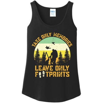 Hiking Hike Backpacking Nature Leave Only Footprints Ladies Essential Tank