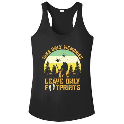 Hiking Hike Backpacking Nature Leave Only Footprints Ladies PosiCharge Competitor Racerback Tank