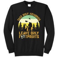 Hiking Hike Backpacking Nature Leave Only Footprints Tall Sweatshirt