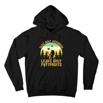 Hiking Hike Backpacking Nature Leave Only Footprints Tall Hoodie