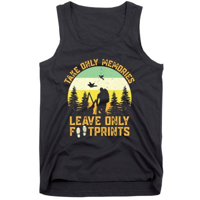 Hiking Hike Backpacking Nature Leave Only Footprints Tank Top