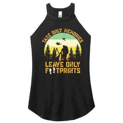 Hiking Hike Backpacking Nature Leave Only Footprints Women's Perfect Tri Rocker Tank