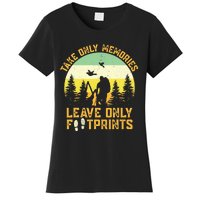 Hiking Hike Backpacking Nature Leave Only Footprints Women's T-Shirt