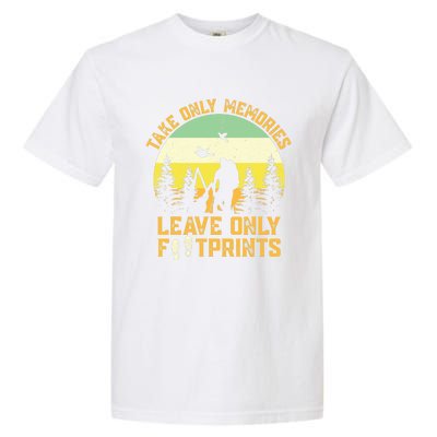 Hiking Hike Backpacking Nature Leave Only Footprints Garment-Dyed Heavyweight T-Shirt