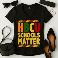 HBCU Humbled Blessed Creative Unique Women's V-Neck T-Shirt