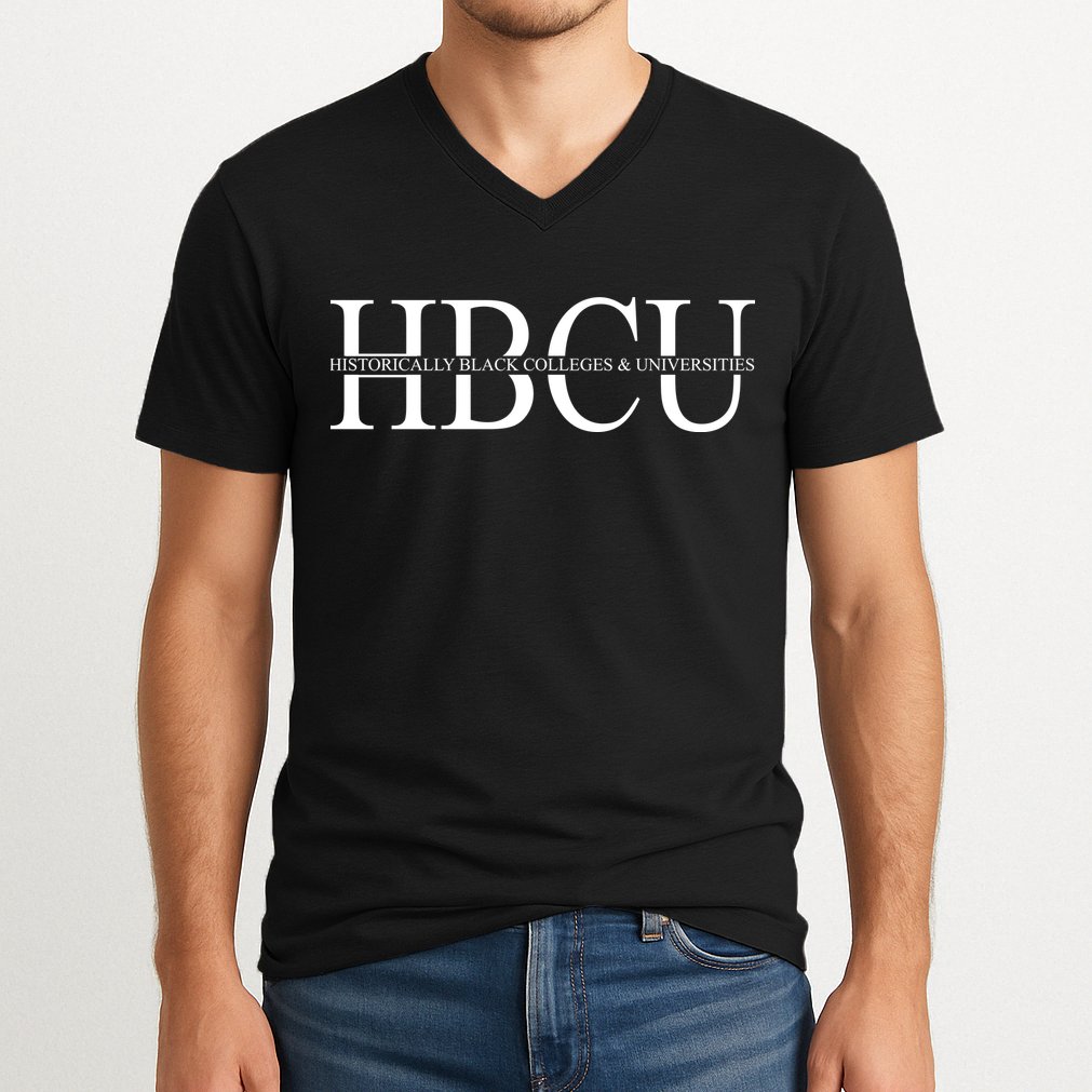 HBCU Historically Black Colleges & University Logo V-Neck T-Shirt