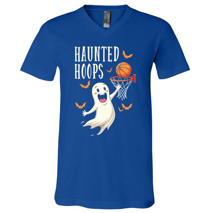 Happy Halloween Basketball Player Hooper Trick Or Treat Cool Gift V-Neck T-Shirt