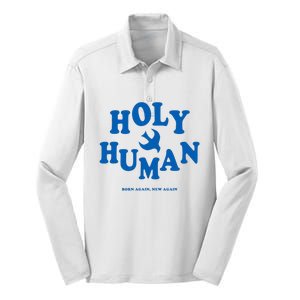 Holy Human Born Again New Again Silk Touch Performance Long Sleeve Polo