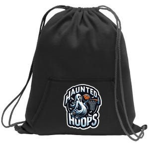 Haunted Hoops Basketball Costume Funny 2024 Halloween Sweatshirt Cinch Pack Bag