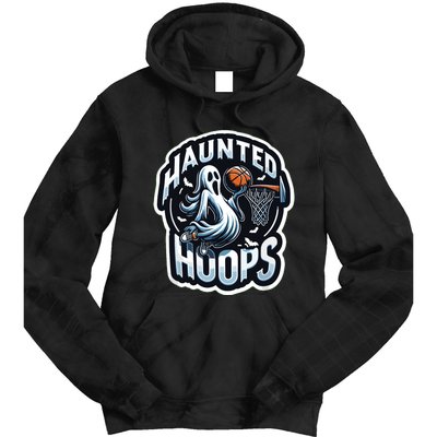 Haunted Hoops Basketball Costume Funny 2024 Halloween Tie Dye Hoodie