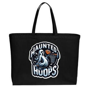 Haunted Hoops Basketball Costume Funny 2024 Halloween Cotton Canvas Jumbo Tote