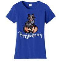 Happy Halloween Black Cat Pumpkin Meaningful Gift Women's T-Shirt