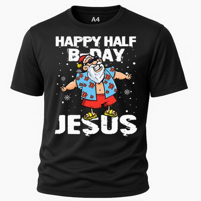 happy half birthday jesus flossing santa summer vacation Cooling Performance Crew T-Shirt