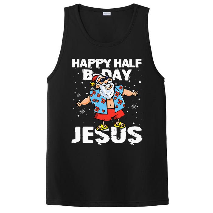 happy half birthday jesus flossing santa summer vacation PosiCharge Competitor Tank