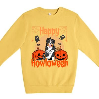 Happy Howloween Bernese Mountain Dog Lover Halloween Funny Gift Premium Crewneck Sweatshirt