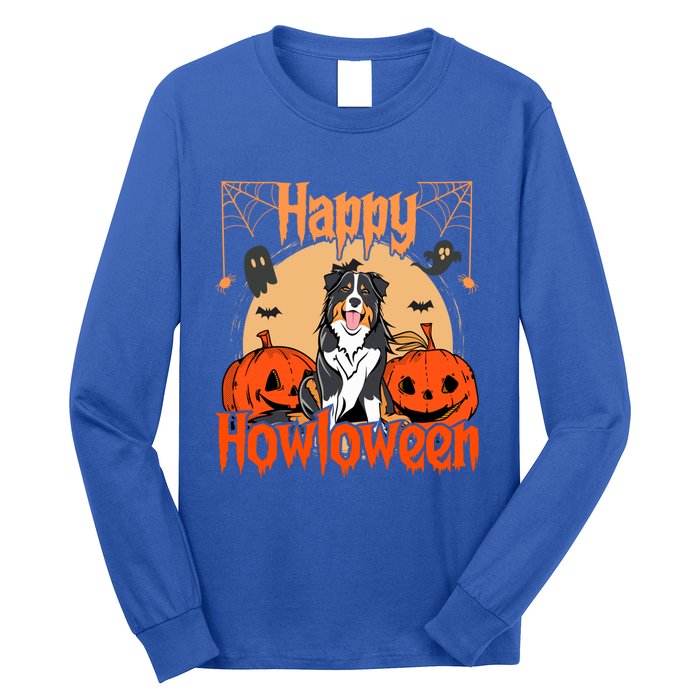 Happy Howloween Bernese Mountain Dog Lover Halloween Funny Gift Long Sleeve Shirt