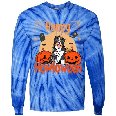 Happy Howloween Bernese Mountain Dog Lover Halloween Funny Gift Tie-Dye Long Sleeve Shirt