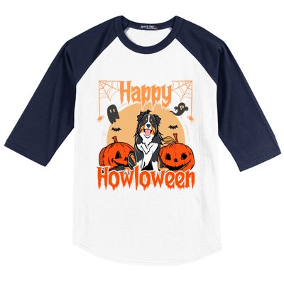 Happy Howloween Bernese Mountain Dog Lover Halloween Funny Gift Baseball Sleeve Shirt