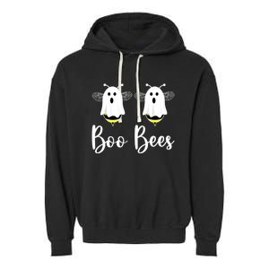 Happy Halloween Boo Bees Couples Halloween Funny Boobee Garment-Dyed Fleece Hoodie