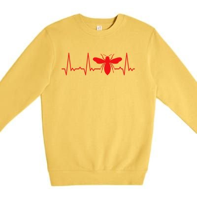 Heartbeat Honey Bee Gift Premium Crewneck Sweatshirt