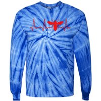 Heartbeat Honey Bee Gift Tie-Dye Long Sleeve Shirt