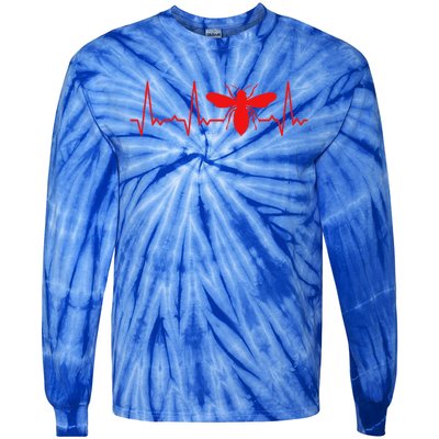 Heartbeat Honey Bee Gift Tie-Dye Long Sleeve Shirt