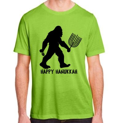 Happy Hanukkah Bigfoot Funny Gift Adult ChromaSoft Performance T-Shirt