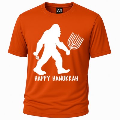 Happy Hanukkah Bigfoot Funny Gift Cooling Performance Crew T-Shirt