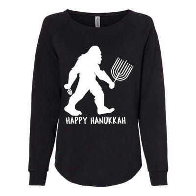 Happy Hanukkah Bigfoot Funny Gift Womens California Wash Sweatshirt