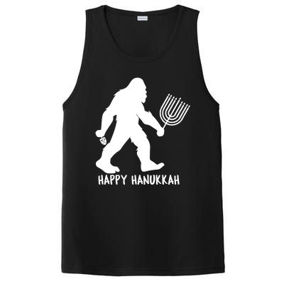 Happy Hanukkah Bigfoot Funny Gift PosiCharge Competitor Tank