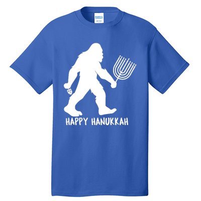 Happy Hanukkah Bigfoot Funny Gift Tall T-Shirt