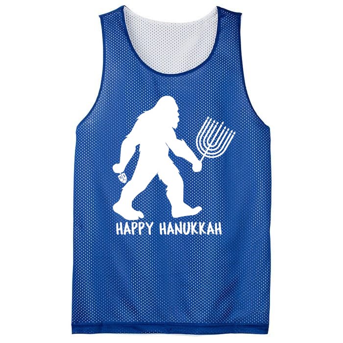 Happy Hanukkah Bigfoot Funny Gift Mesh Reversible Basketball Jersey Tank