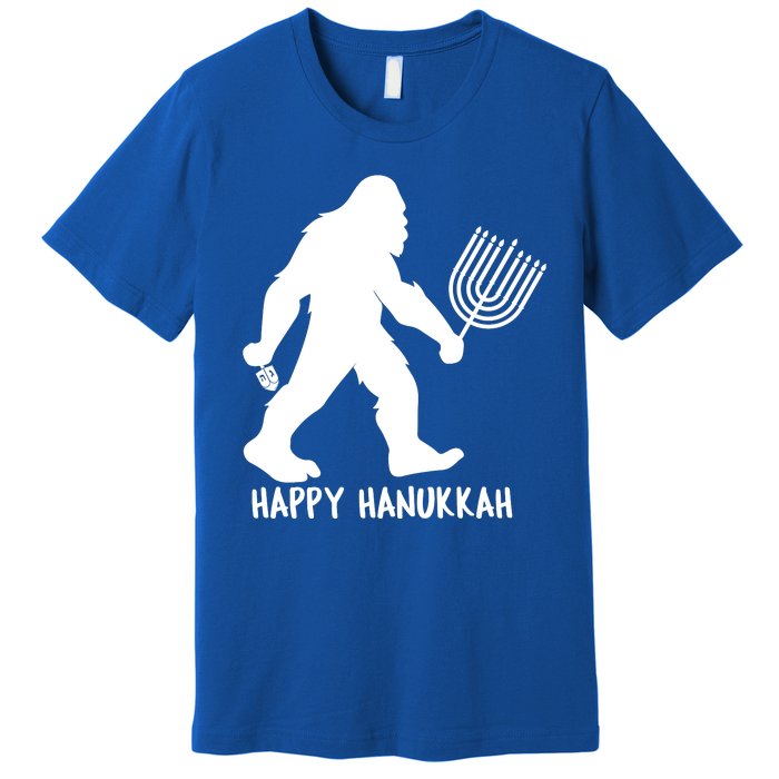 Happy Hanukkah Bigfoot Funny Gift Premium T-Shirt