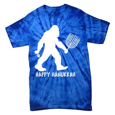 Happy Hanukkah Bigfoot Funny Gift Tie-Dye T-Shirt