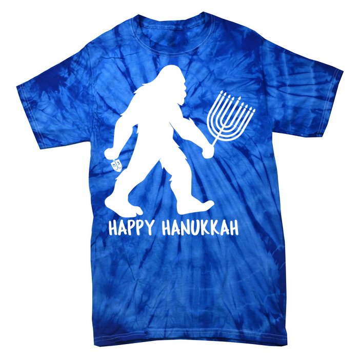 Happy Hanukkah Bigfoot Funny Gift Tie-Dye T-Shirt