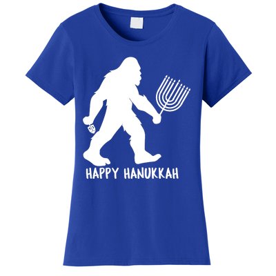 Happy Hanukkah Bigfoot Funny Gift Women's T-Shirt