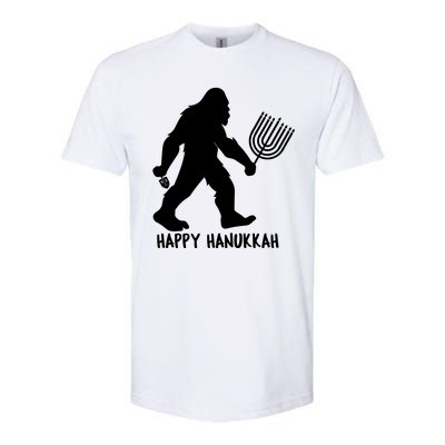 Happy Hanukkah Bigfoot Funny Gift Softstyle CVC T-Shirt