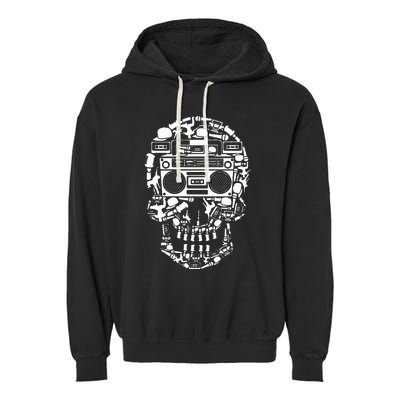 Hip Hop Boombox Hiphop Boombox Skull Bboy Breakdancing Rap Garment-Dyed Fleece Hoodie